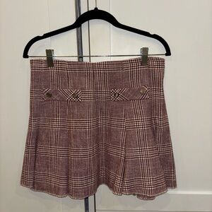 Maje Jinone Plaid Miniskirt